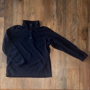 Lands’ End Kids Boys Navy Fleece Pullover Size 7